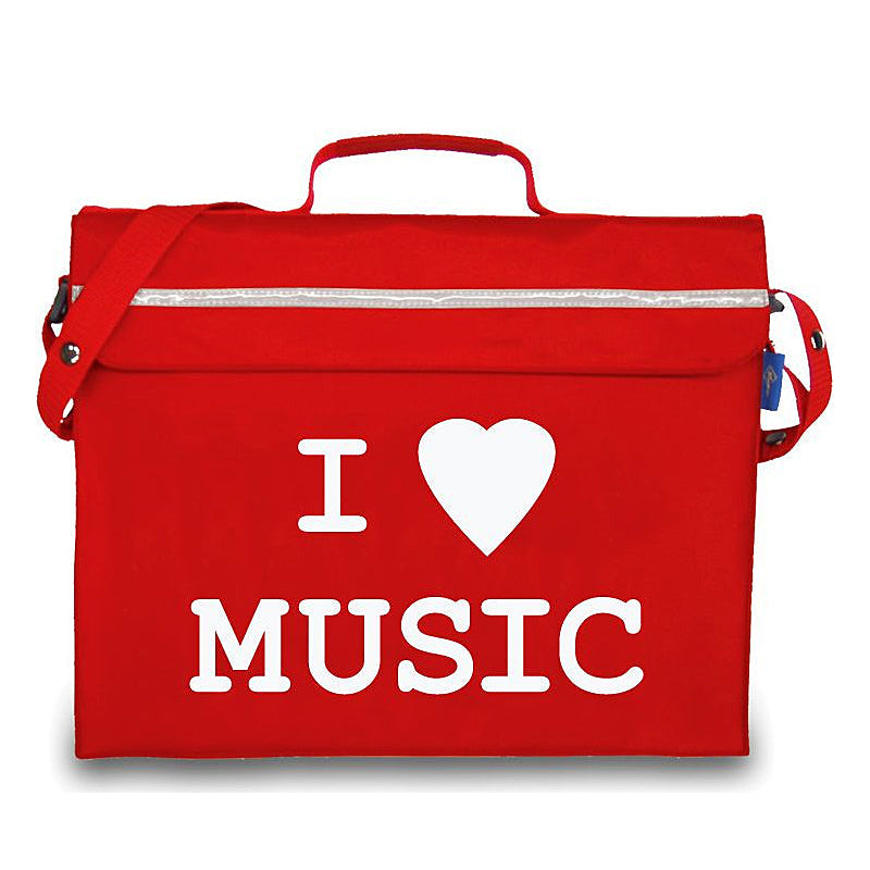 Primo music bag with \'I love music\' design - Red