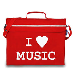 Primo music bag with \'I love music\' design - Red