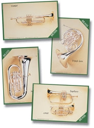 Musical Instrument Families - Brass. Pack of 8 posters