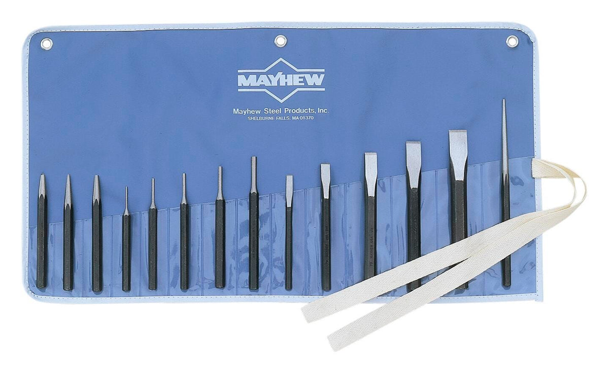 MAYHEW - 14 PC PUNCH AND CHISEL KIT
