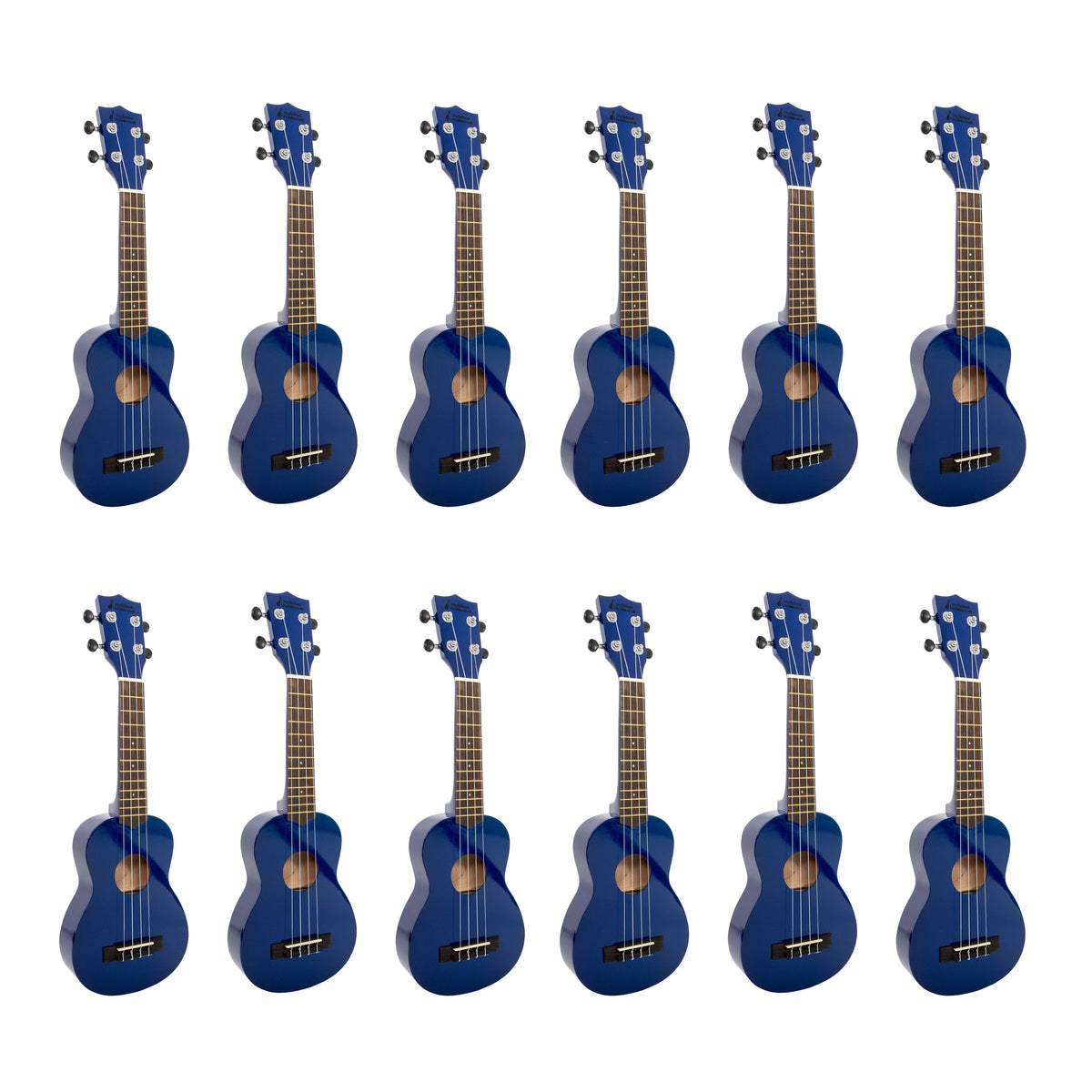My School Ukulele soprano ukes carton of 12 - Dark blue