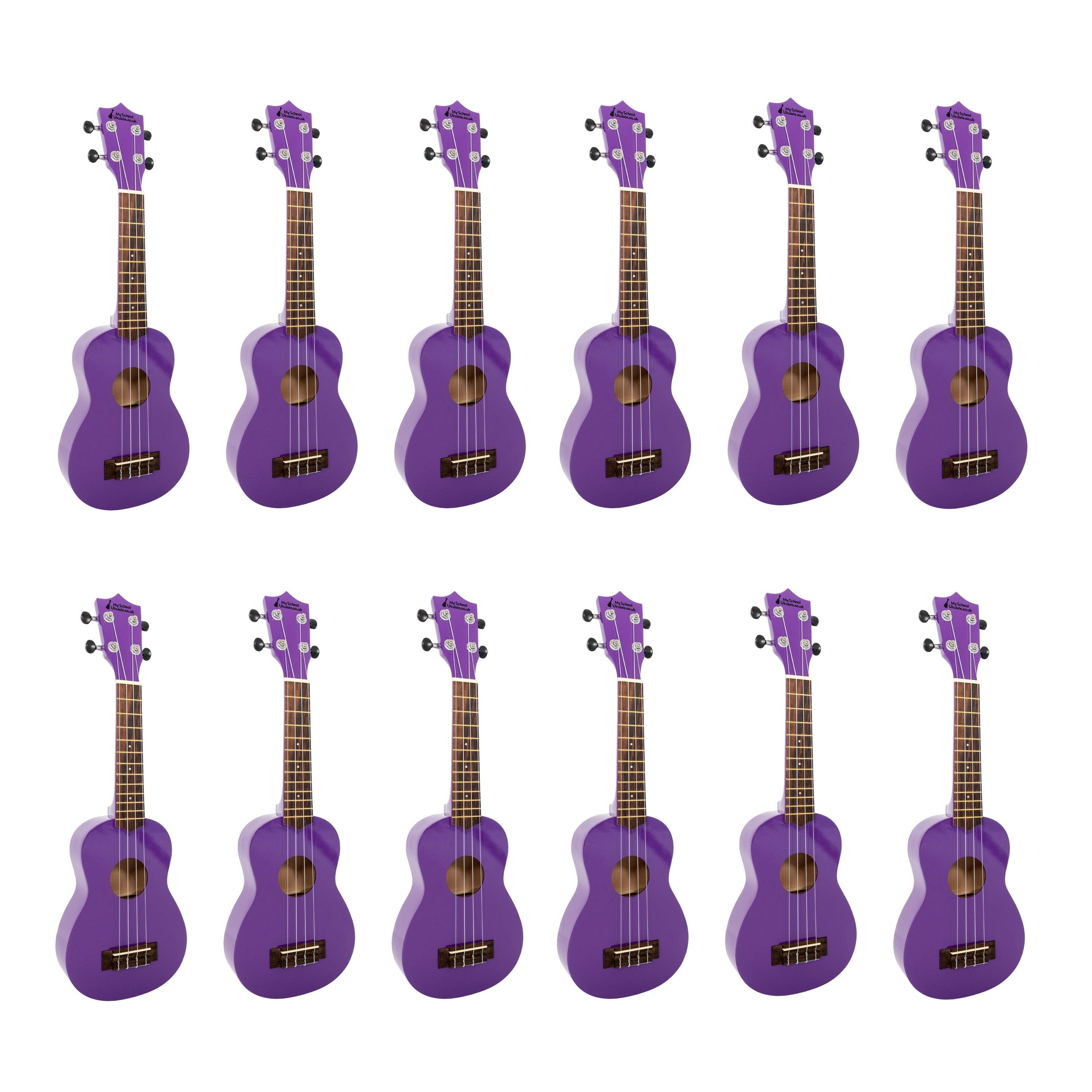 My School Ukulele soprano ukes carton of 12 - Purple