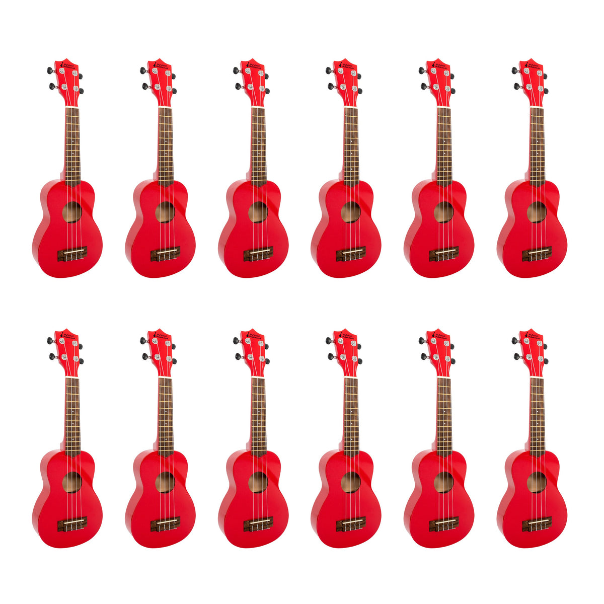 My School Ukulele soprano ukes carton of 12 - Red