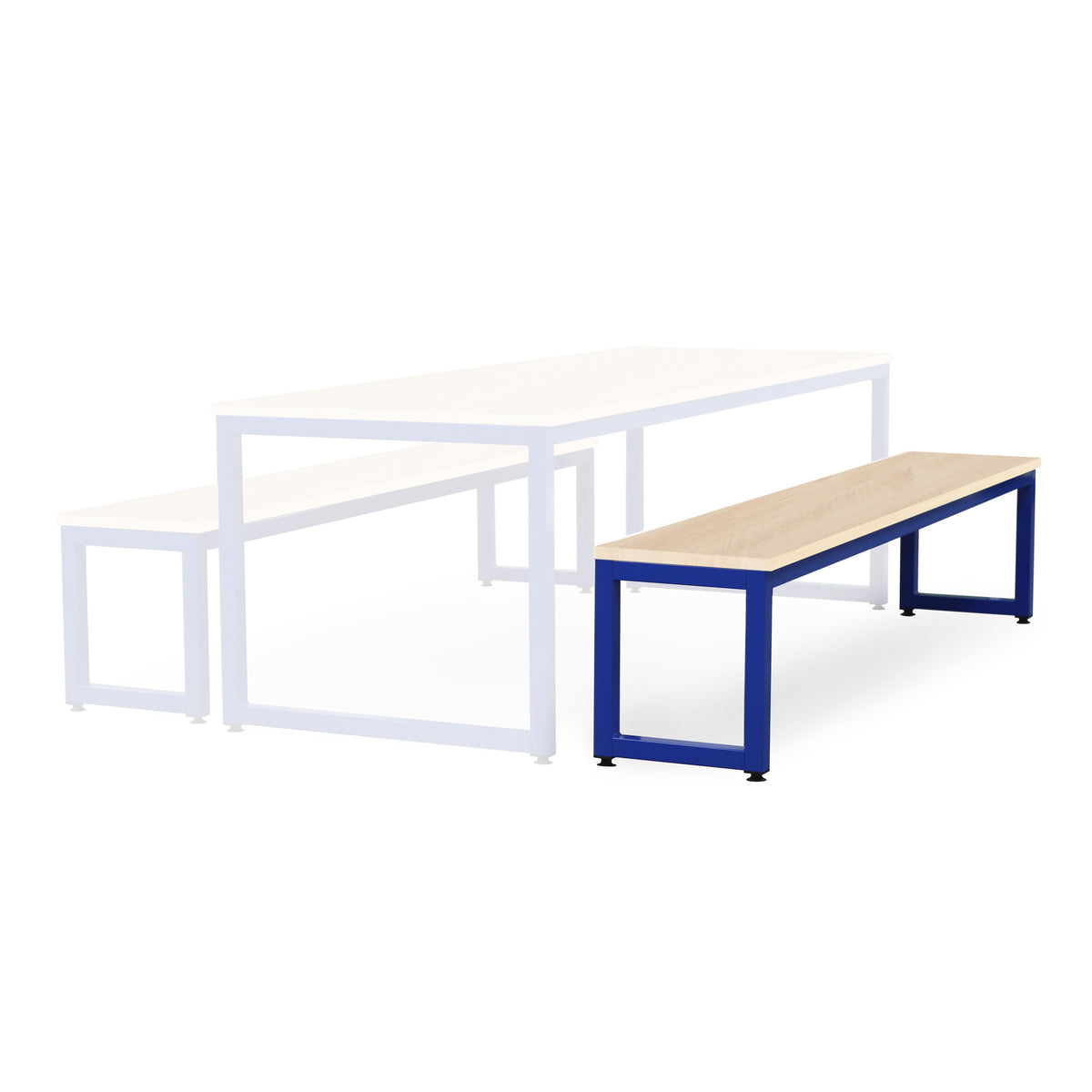 Monarch dining bench with maple top - Blue