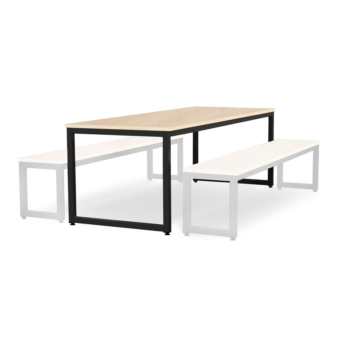 Monarch dining table with maple top - Dark grey