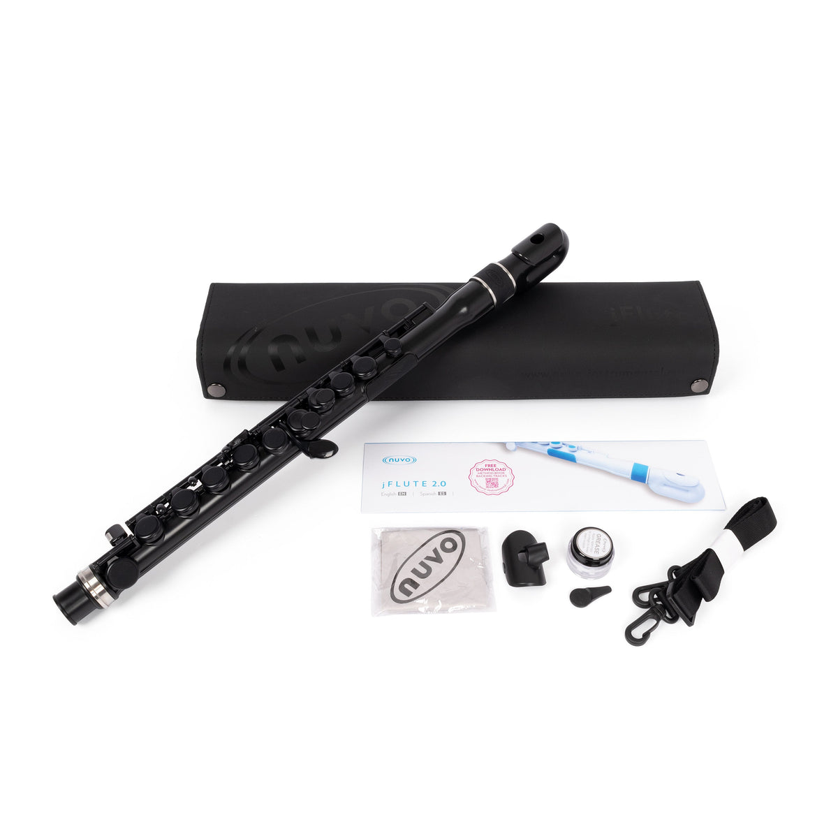 Nuvo N220 jFlute outfit - Black with steel trim