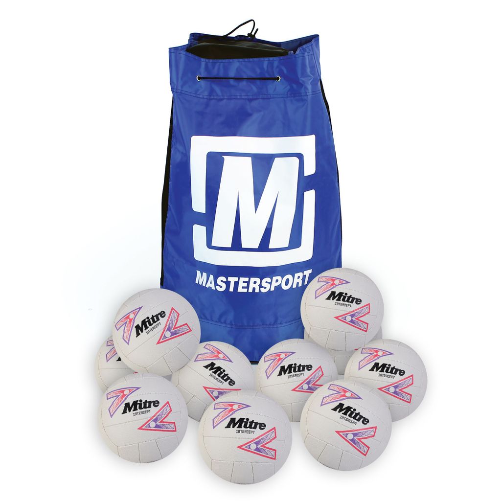 MITRE INTERCEPT NETBALL SIZE 4, BAG OF 10
