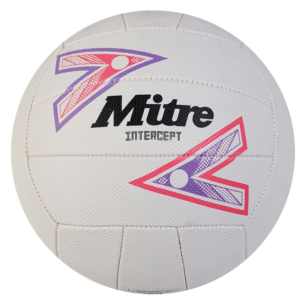 MITRE INTERCEPT NETBALL SIZE 4, WHITE/YELLOW