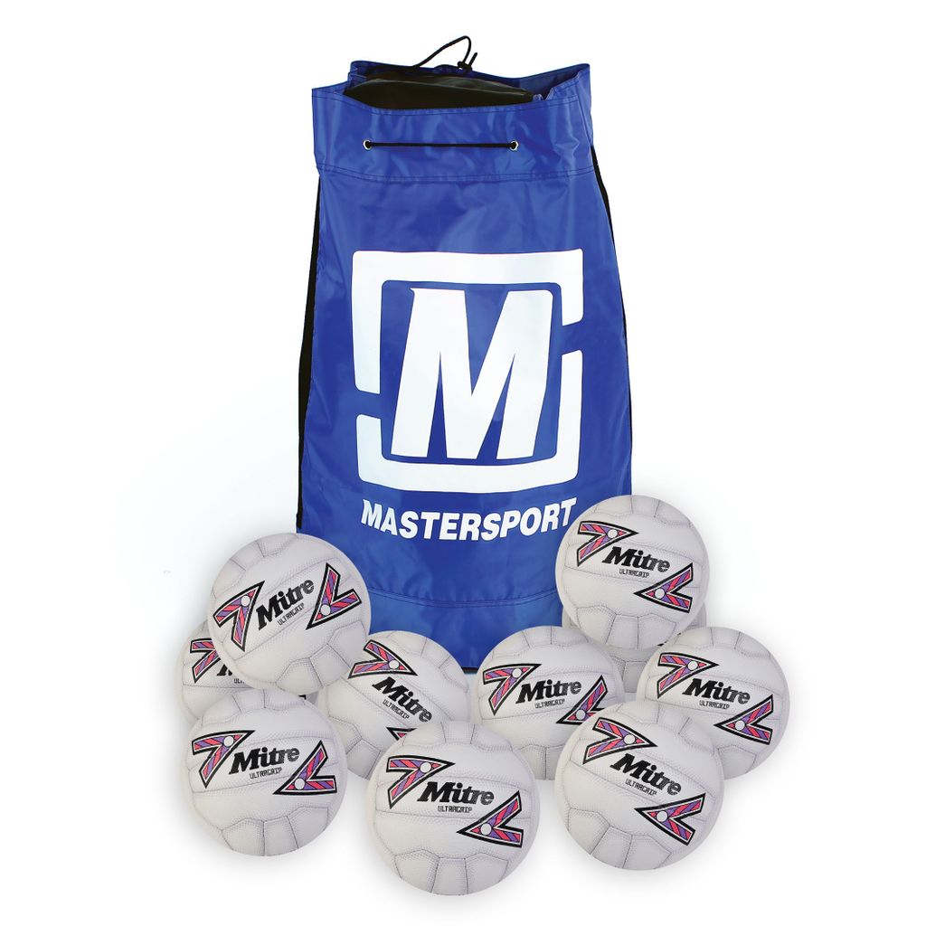MITRE ULTRAGRIP NETBALL SIZE 4, BAG OF 10