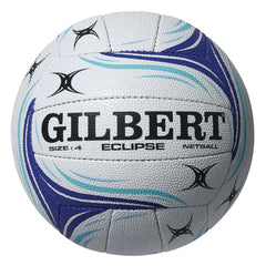 GILBERT ECLIPSE NETBALL SIZE 4, WHITE/BLUE