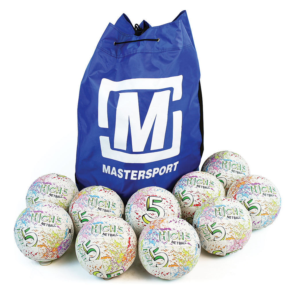 GILBERT HIGH 5 NETBALL SIZE 4, BAG OF 10