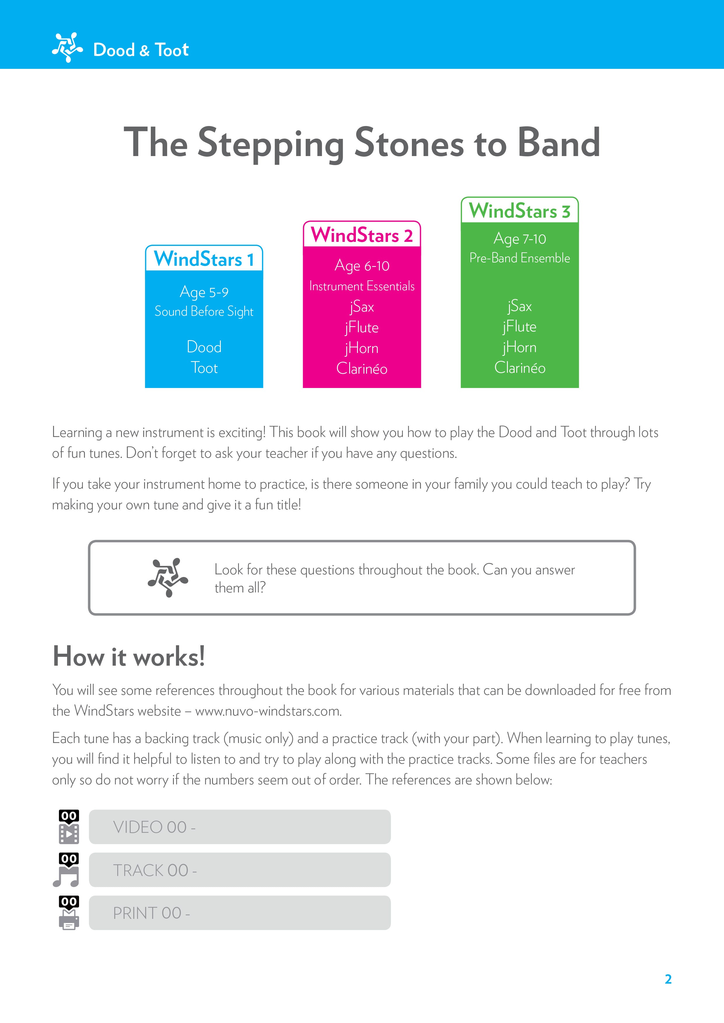 Nuvo WindStars 1 Student Book - Iconic Notation