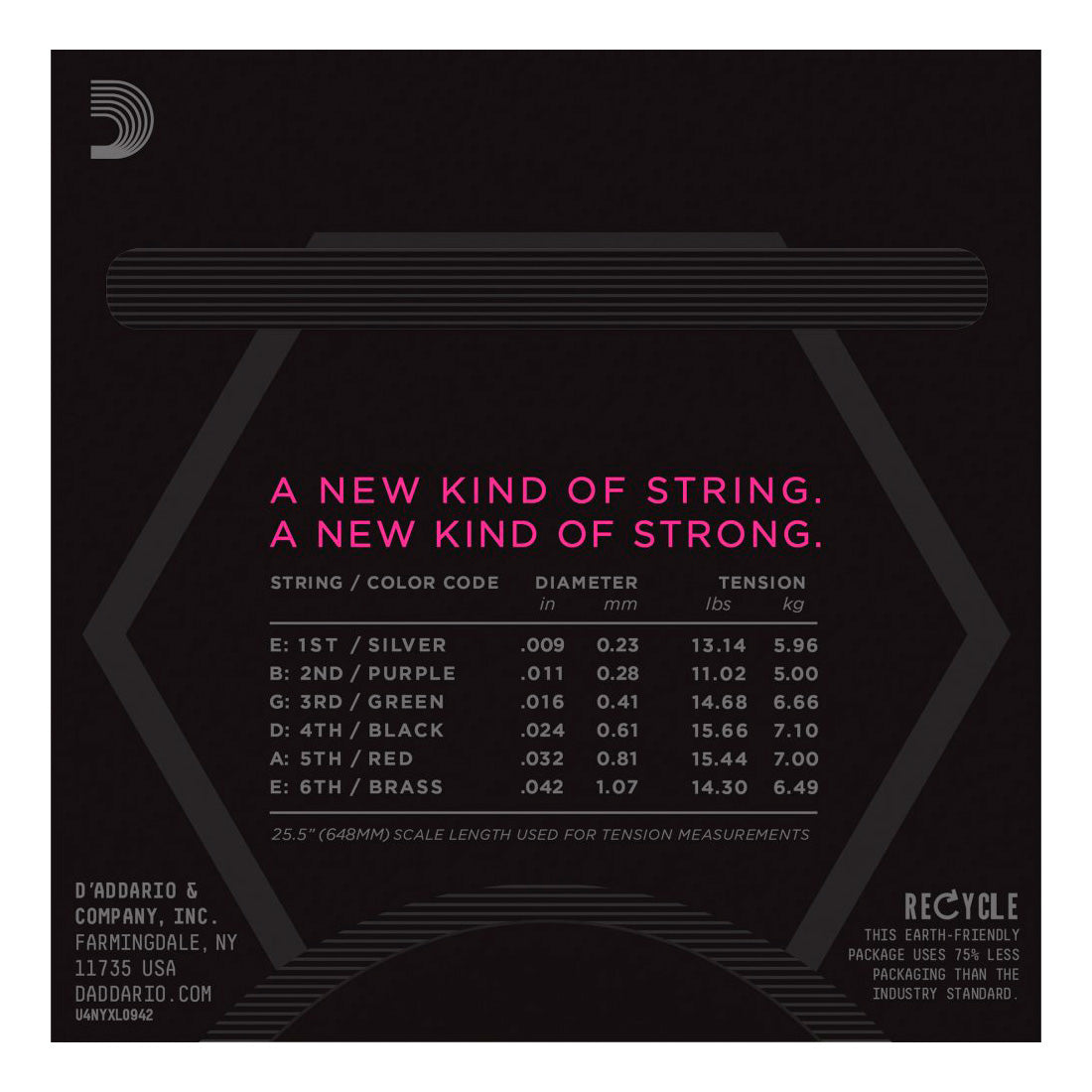 D\'addario NYXL super light nickel wound electric guitar strings 09-42