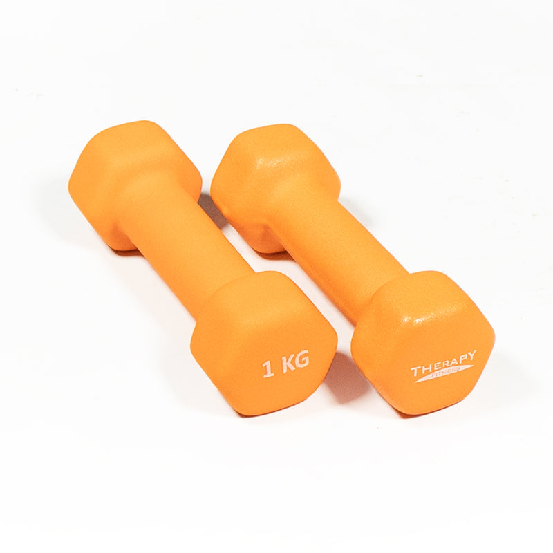 DS Neoprene Dumbbells - 1kg (Pair) Orange