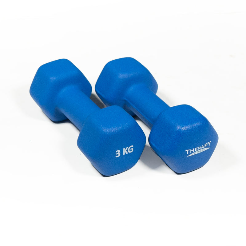 DS Neoprene Dumbbells - 3kg (Pair) Blue