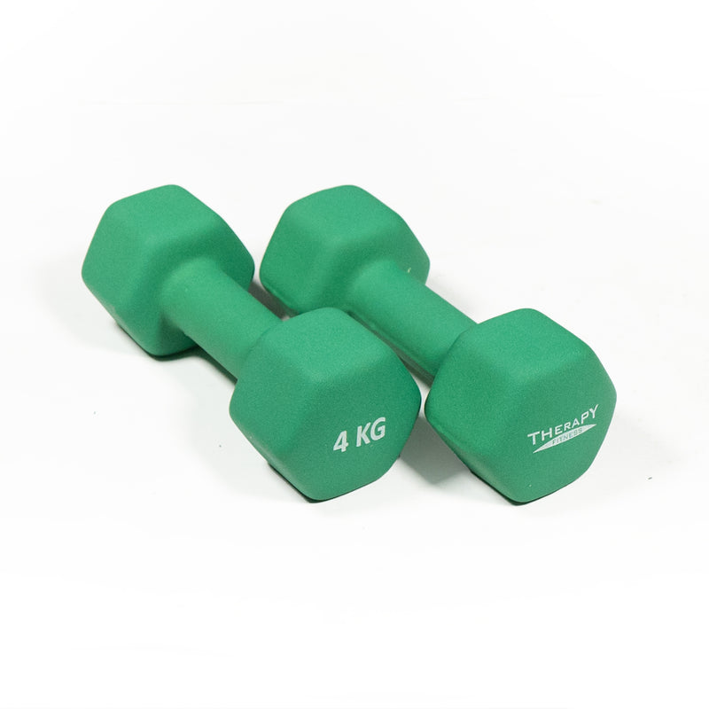 DS Neoprene Dumbbells - 4kg (Pair) Green