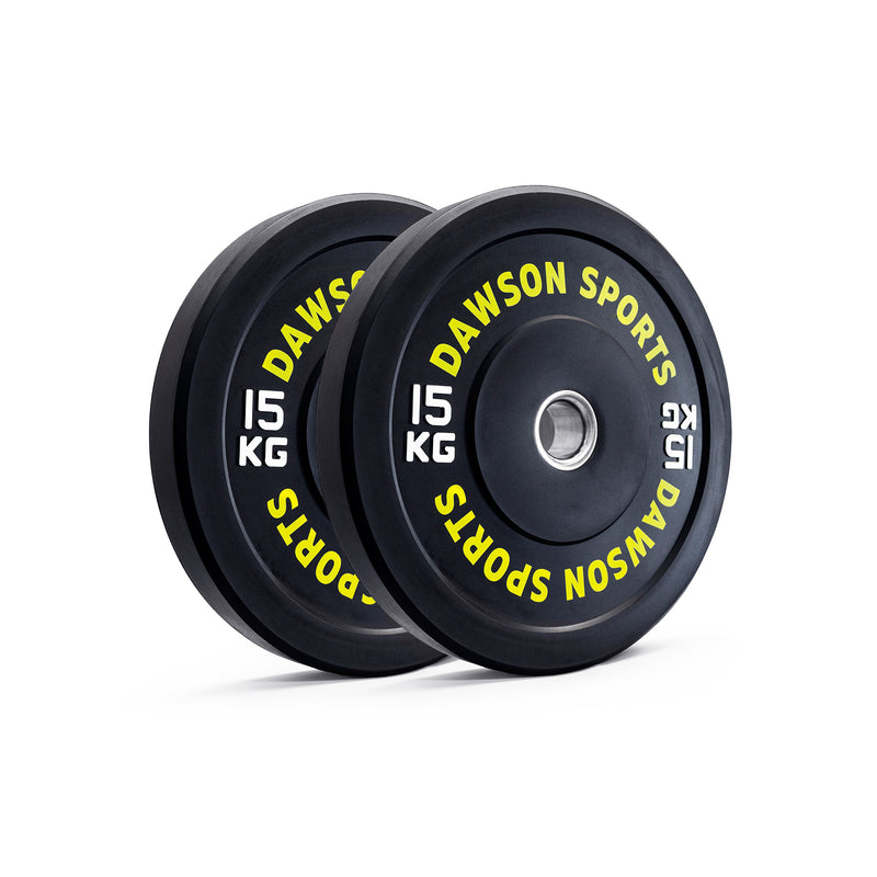 DS Rubber Bumper Plates (w/ upturned ring) - 15kg Black