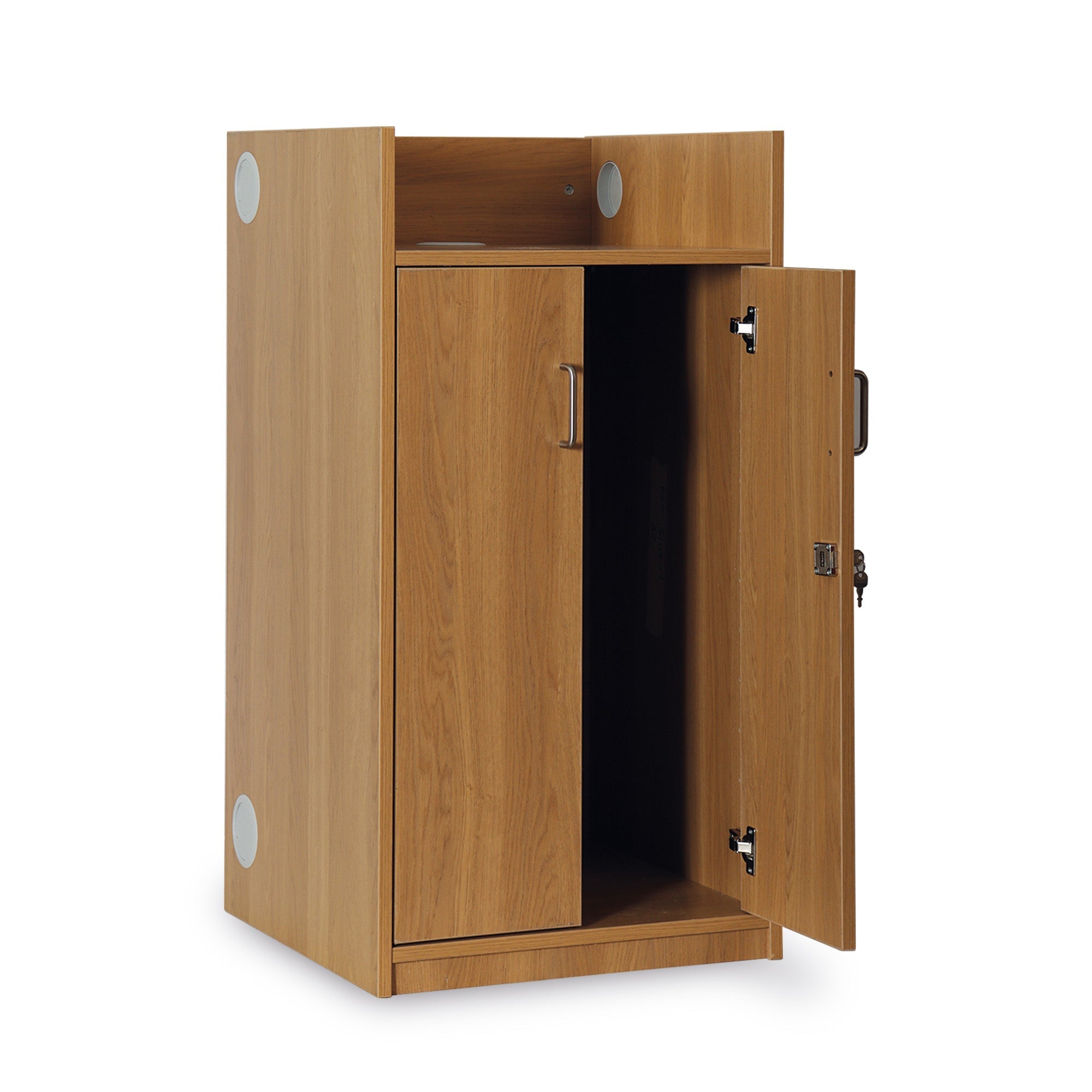 Monarch classic lectern with lockable storage - Oak