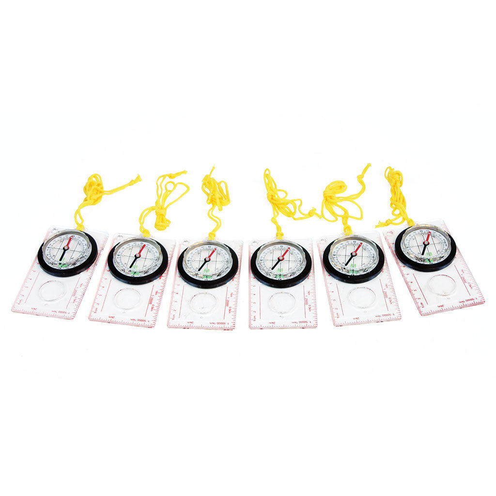 BRITISH ORIENTEERING EDUCATIONAL COMPASS SET OF 6