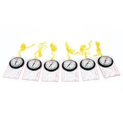 BRITISH ORIENTEERING EDUCATIONAL COMPASS SET OF 6