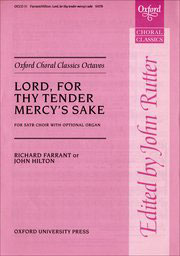 Rutter Lord, for thy tender mercy\'s sake: Vocal score