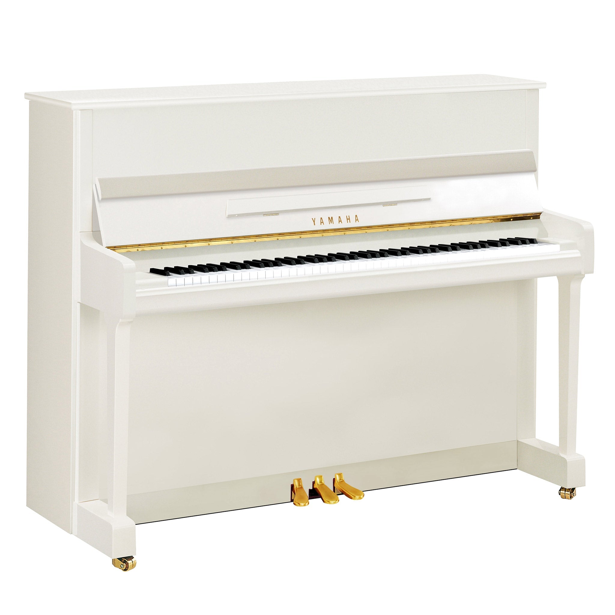 Yamaha P116 Upright Piano – Polished White
