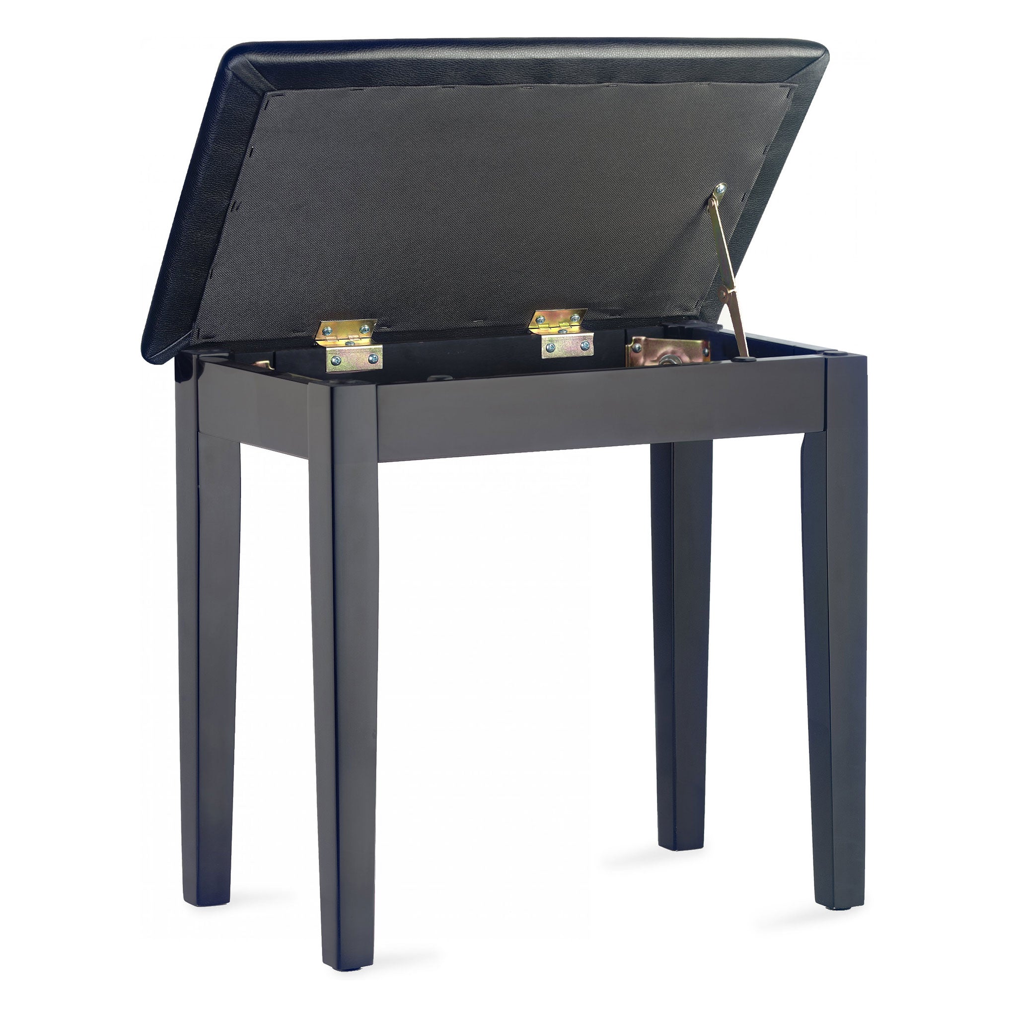 Stagg PBF23 fixed height piano stool with music storage - Matt black