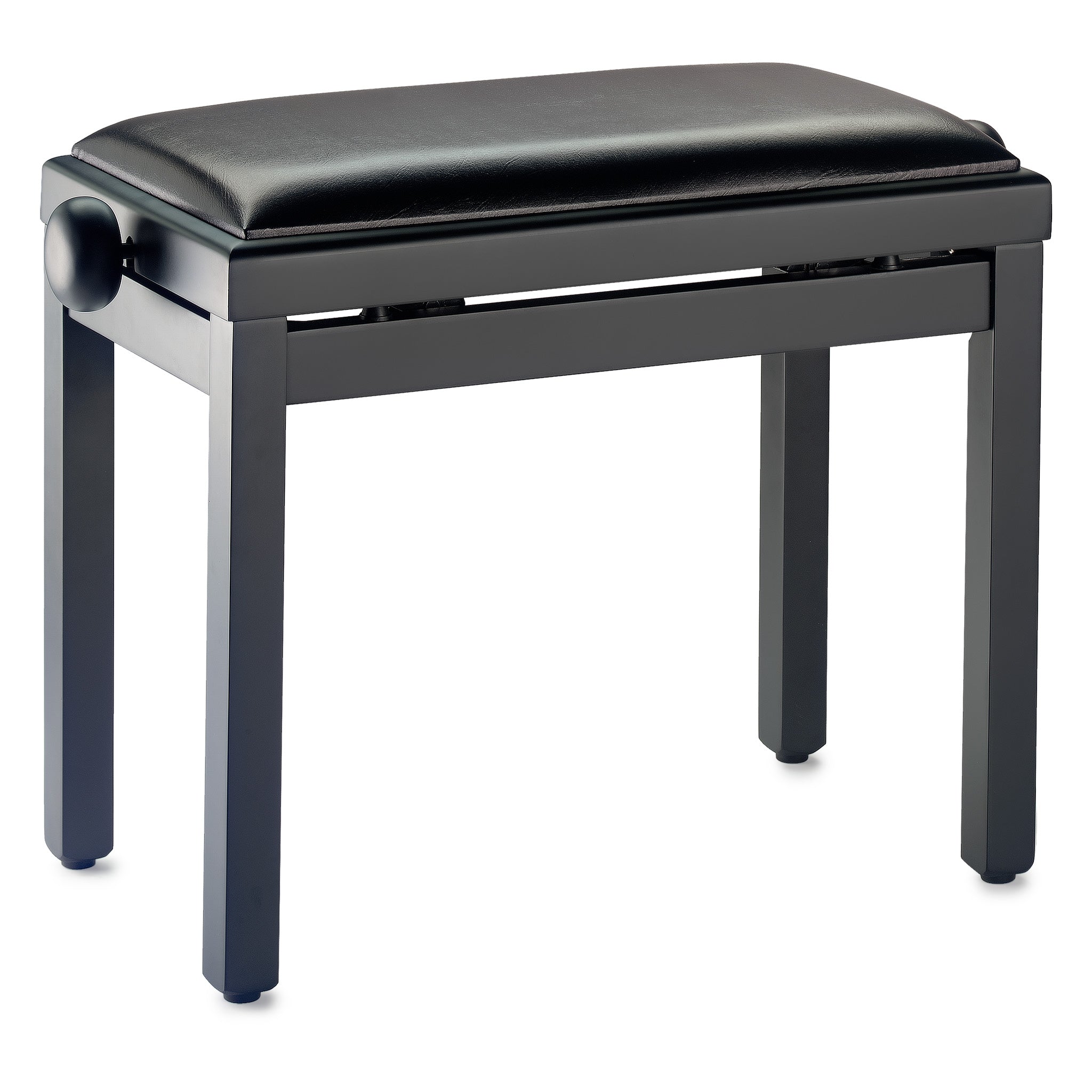 Stagg PBF39 adjustable piano stool - Matt black, with black vinyl seat