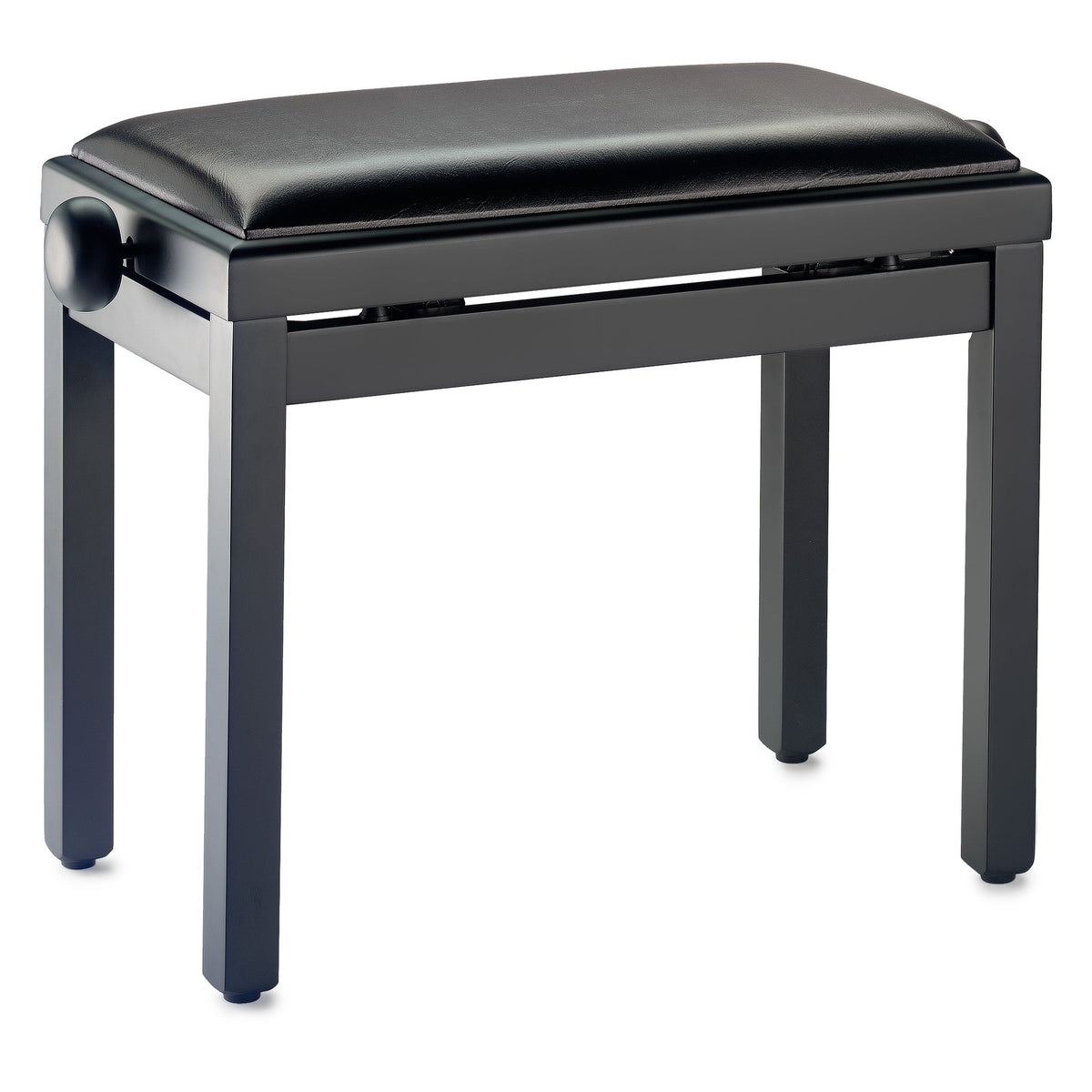 Stagg PBF39 adjustable piano stool - Matt black, with black vinyl seat
