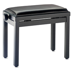 Stagg PBF39 adjustable piano stool - Matt black, with black vinyl seat