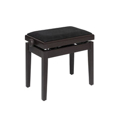 Stagg PBH390 hydraulic adjustable piano bench - single length - Rosewood satin, black velvet top