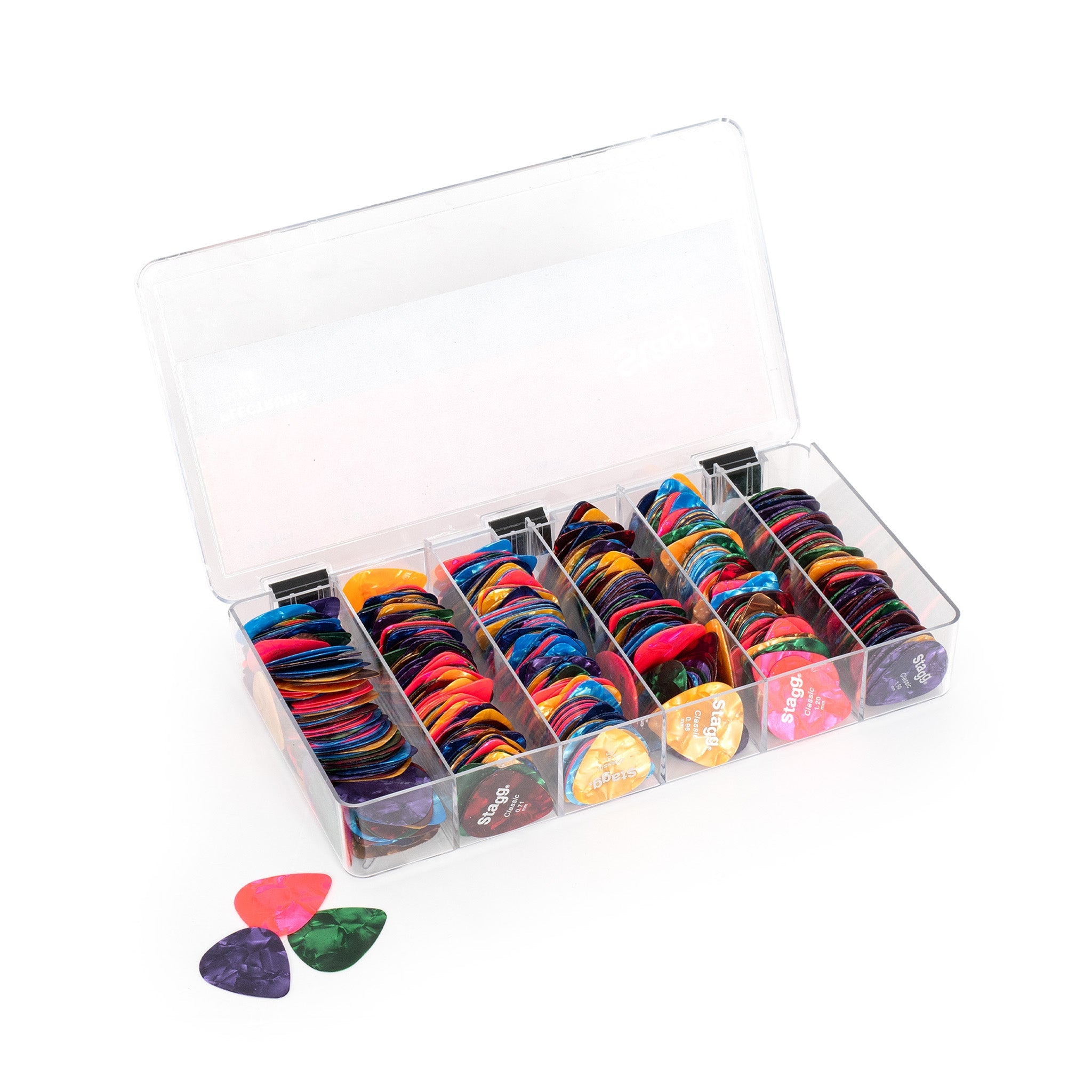 Stagg 600 plastic guitar picks in display box