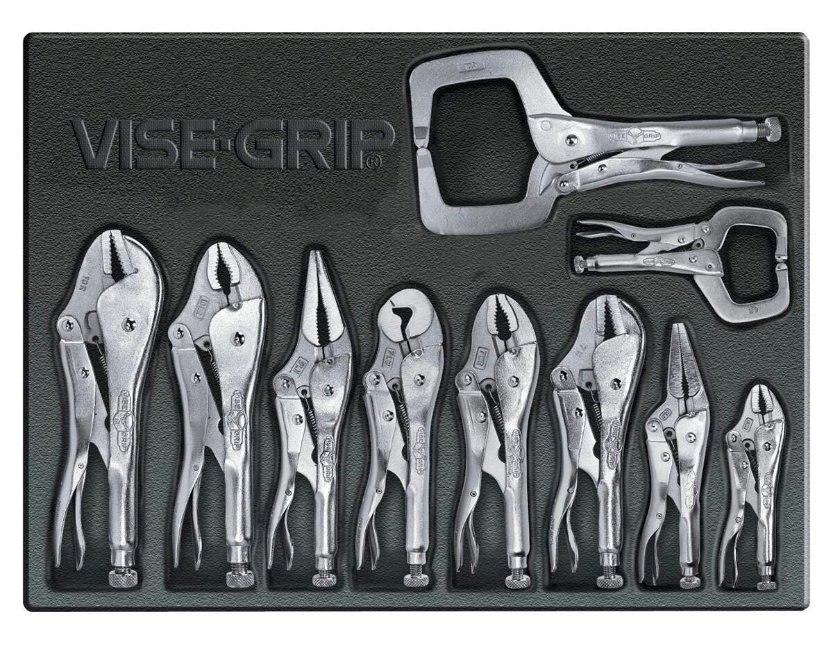 PLIER LOCKING 10PC SET IN A TRAY