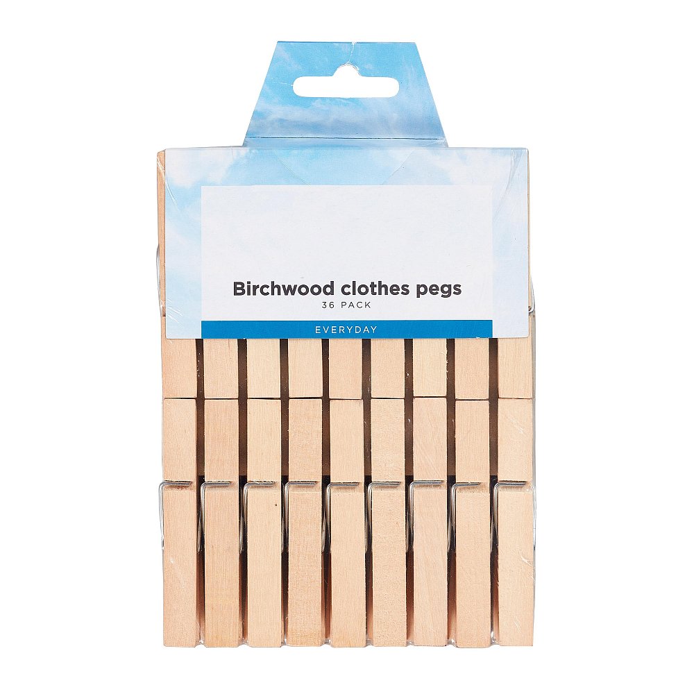 Birch Clothes Pegs Pack of 36