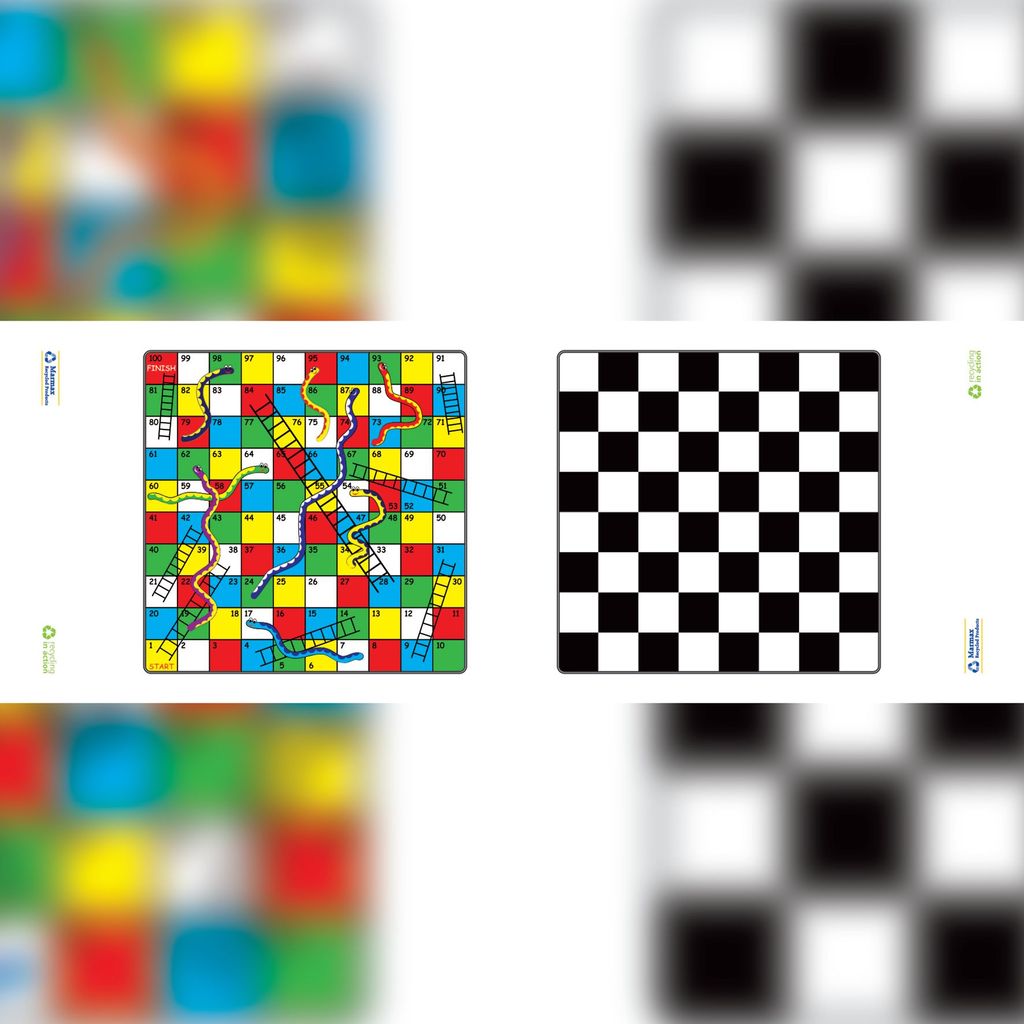 GAME BOARD SNAKES AND LADDERS AND CHESS