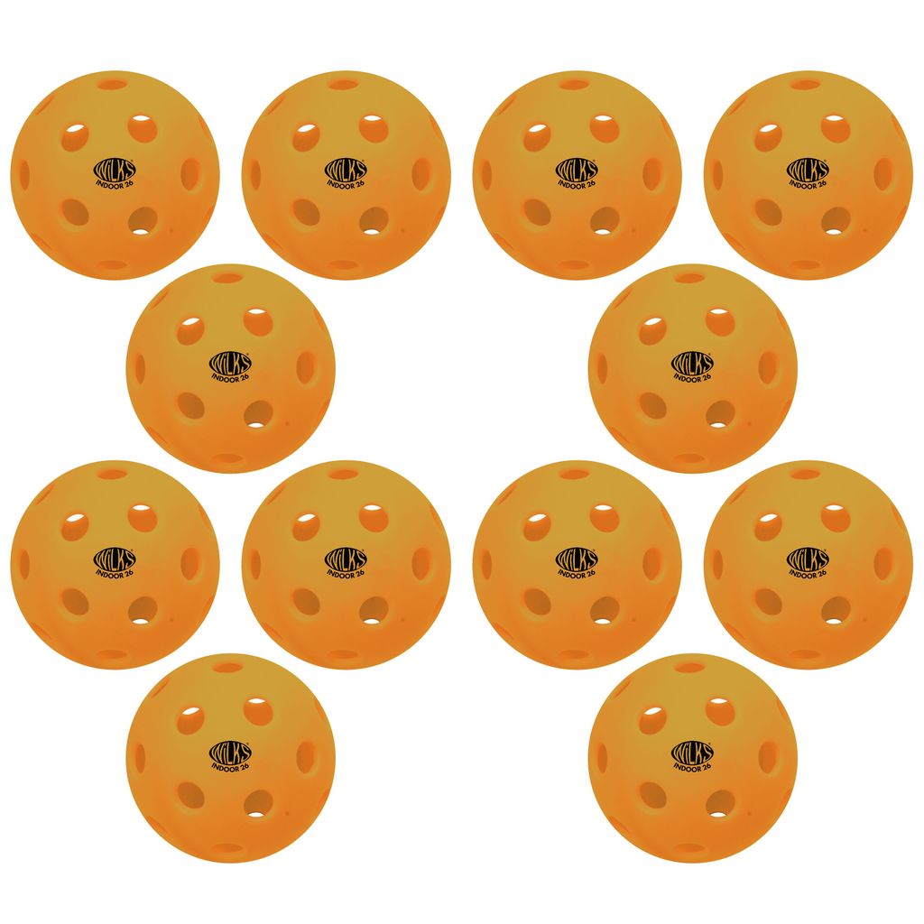WILKS INDOOR PICKLEBALL 26 HOLES SET OF 12