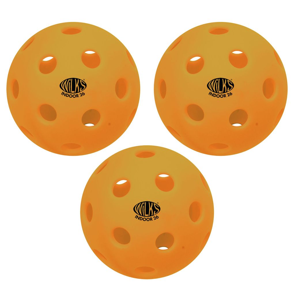 WILKS INDOOR PICKLEBALL 26 HOLES SET OF 3