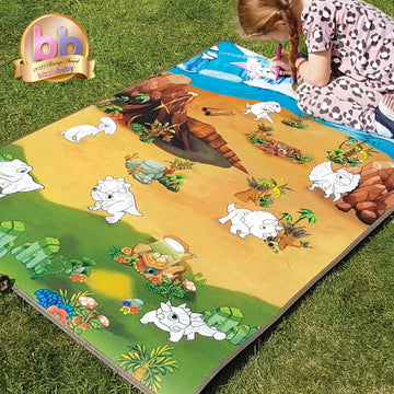Award Winning! Colour n Wipe Dinosaur Playmat 120x 90 cm - New , each