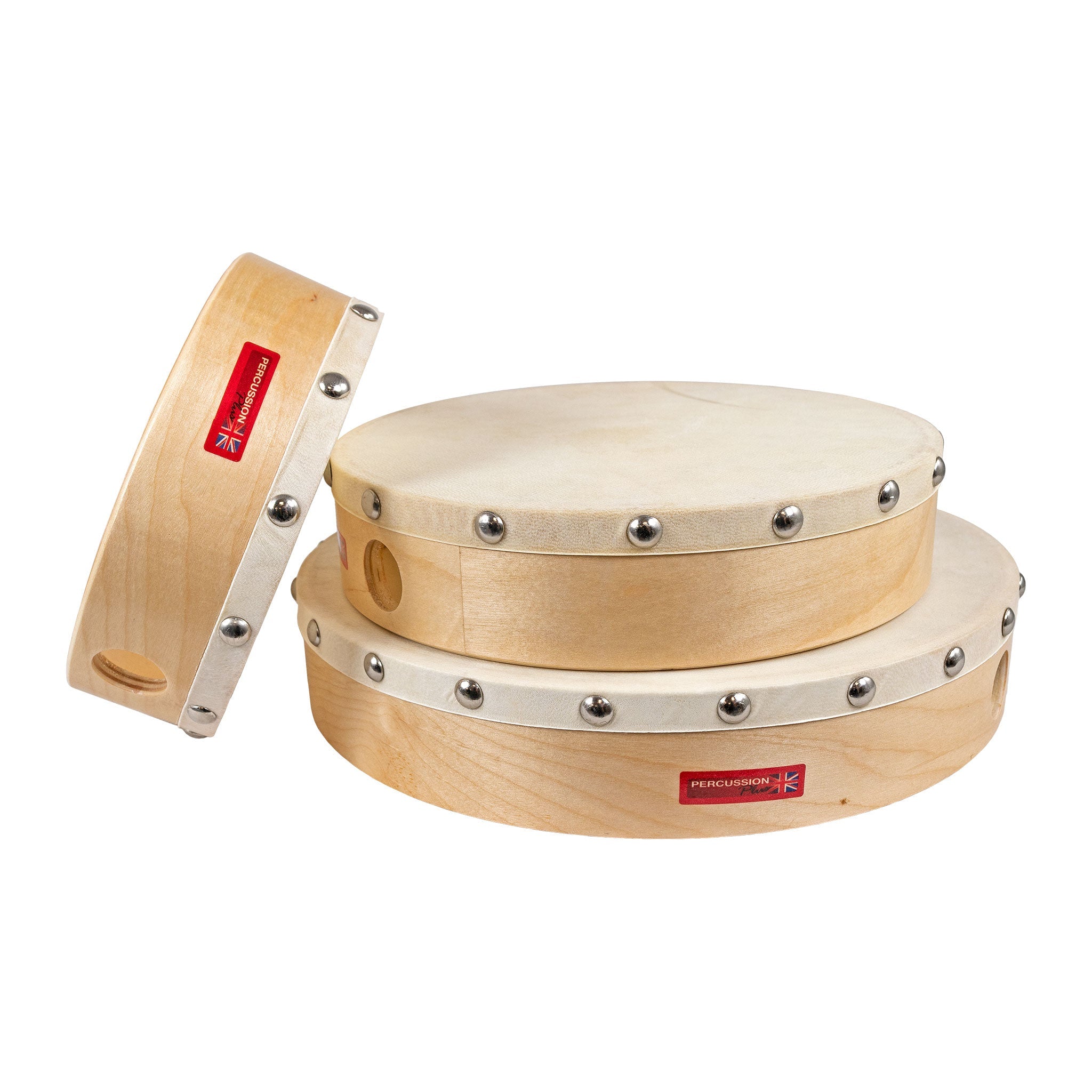 Percussion Plus PP0375 Tambour wood shells 6\", 8â€ and 10â€ â€“ pack of 3