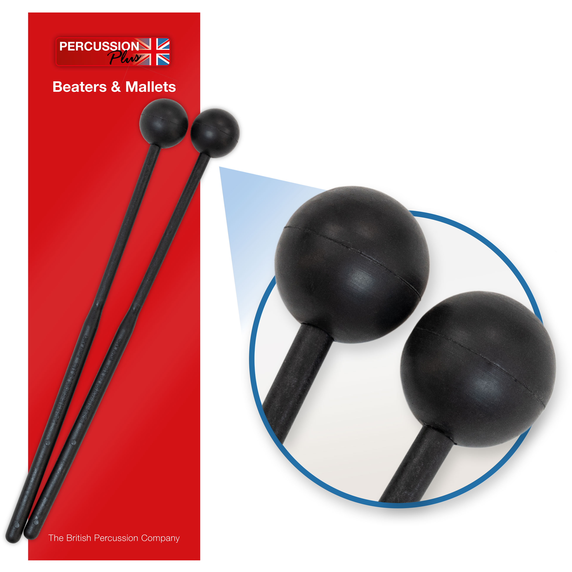 Percussion Plus PP064 rubber head beaters - soft