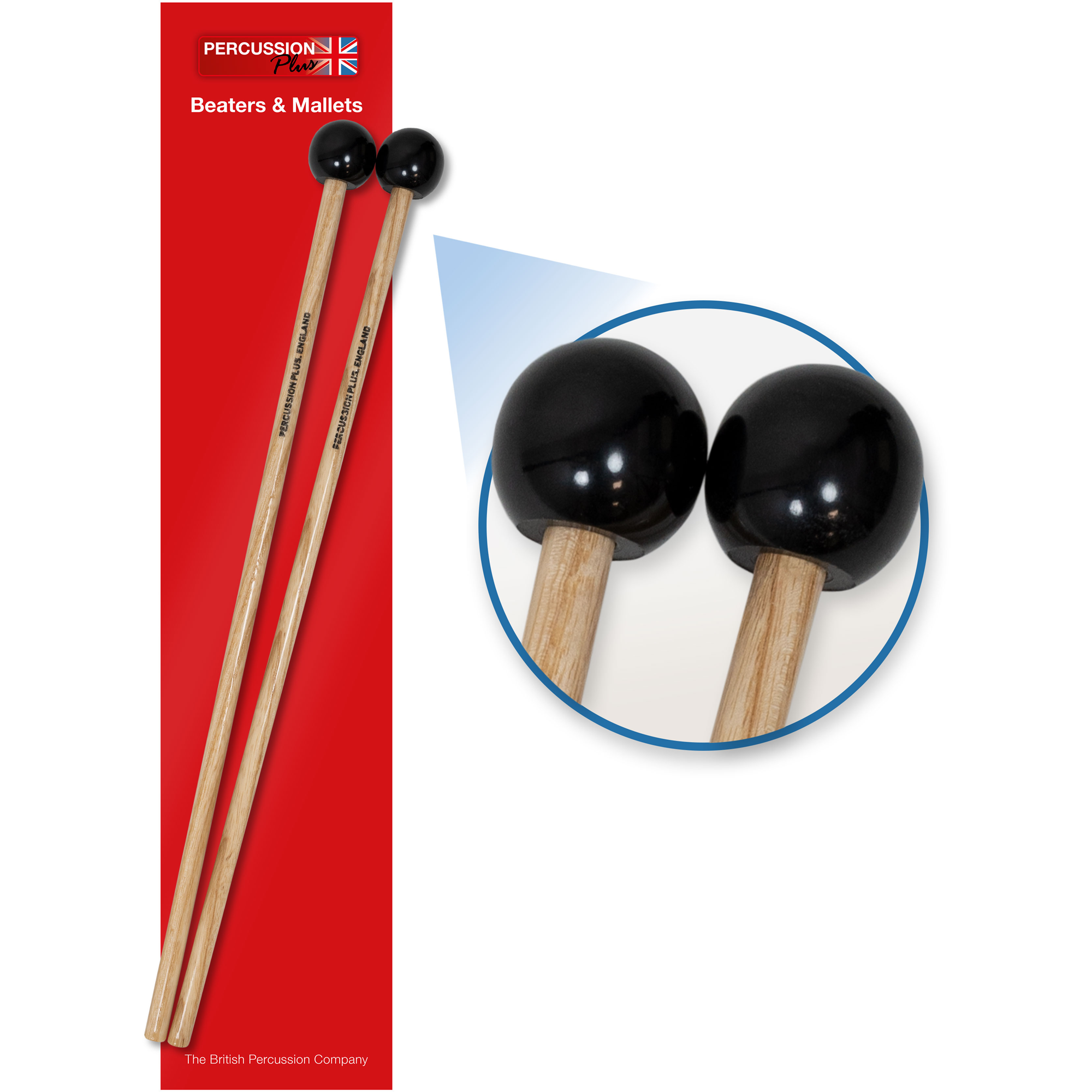 Percussion Plus PP079 pair of professional plastic mallets - hard