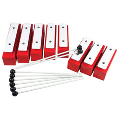 Percussion Plus 8 note chime bar set supplied with 8 beaters