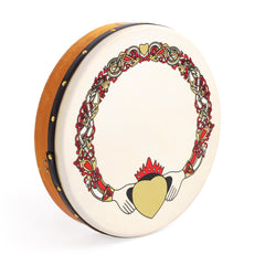 Percussion Plus bodhran 18\" Claddagh with bag, tipper and DVD