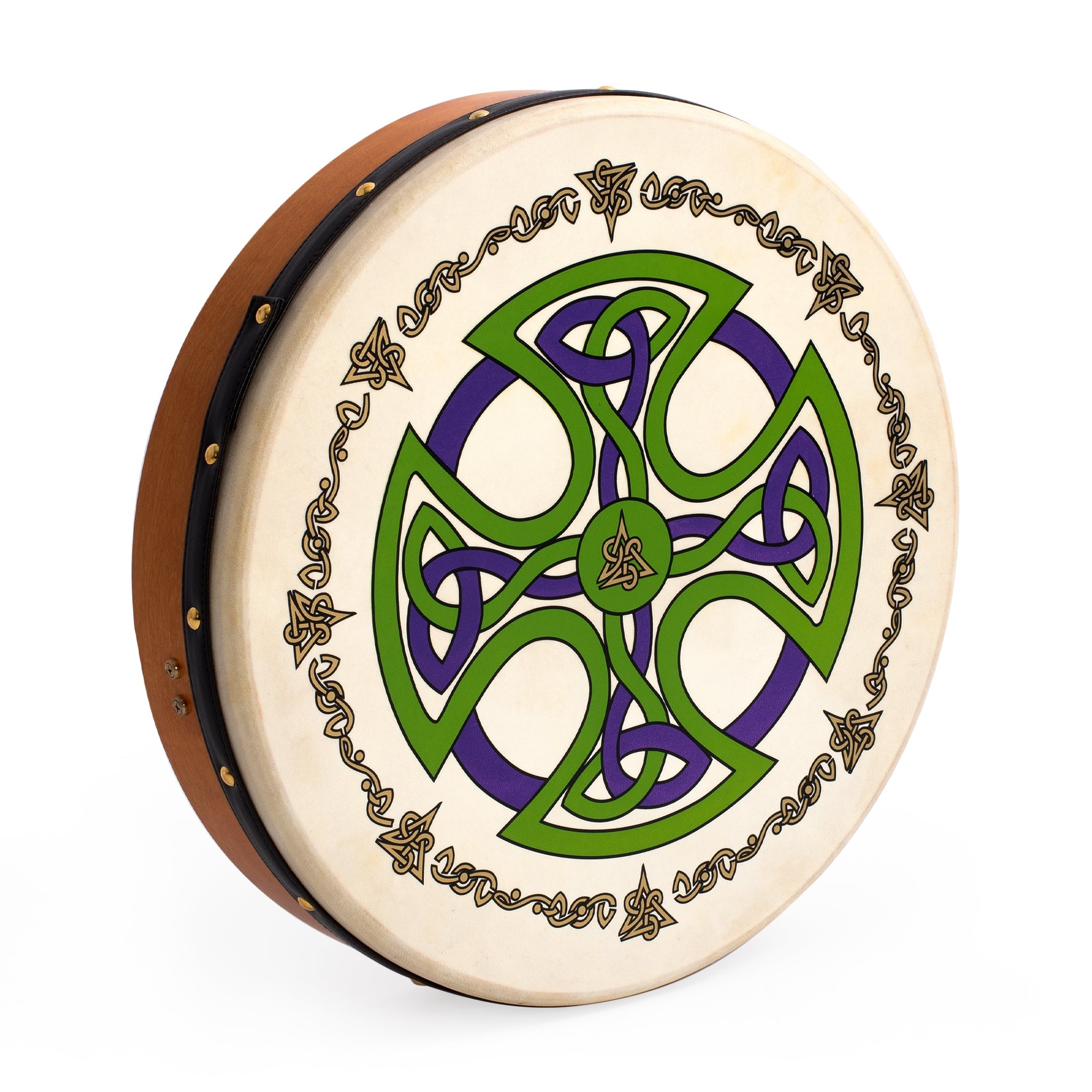 Percussion Plus bodhran 18\" Brosna Cross with bag, tipper and DVD