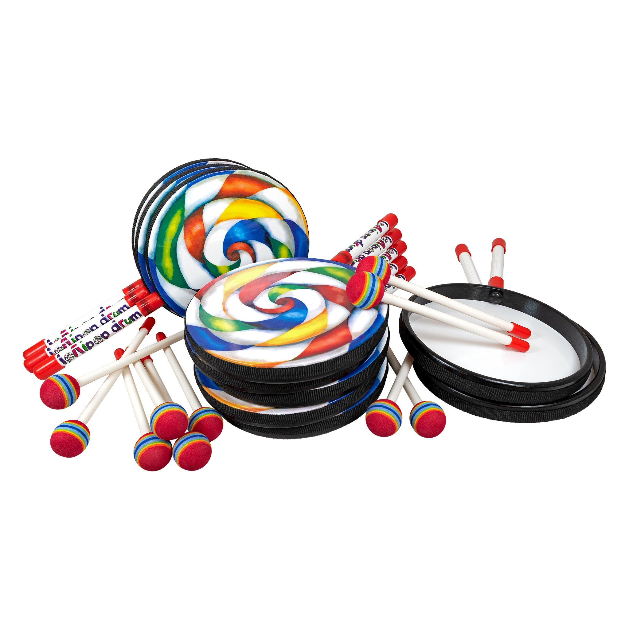 Percussion Plus 8\" lollipop drum - pack of 10