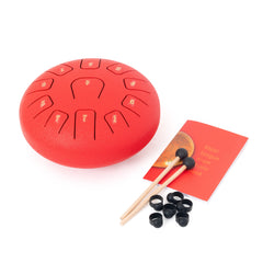 Percussion Plus 8" red steel tongue drum