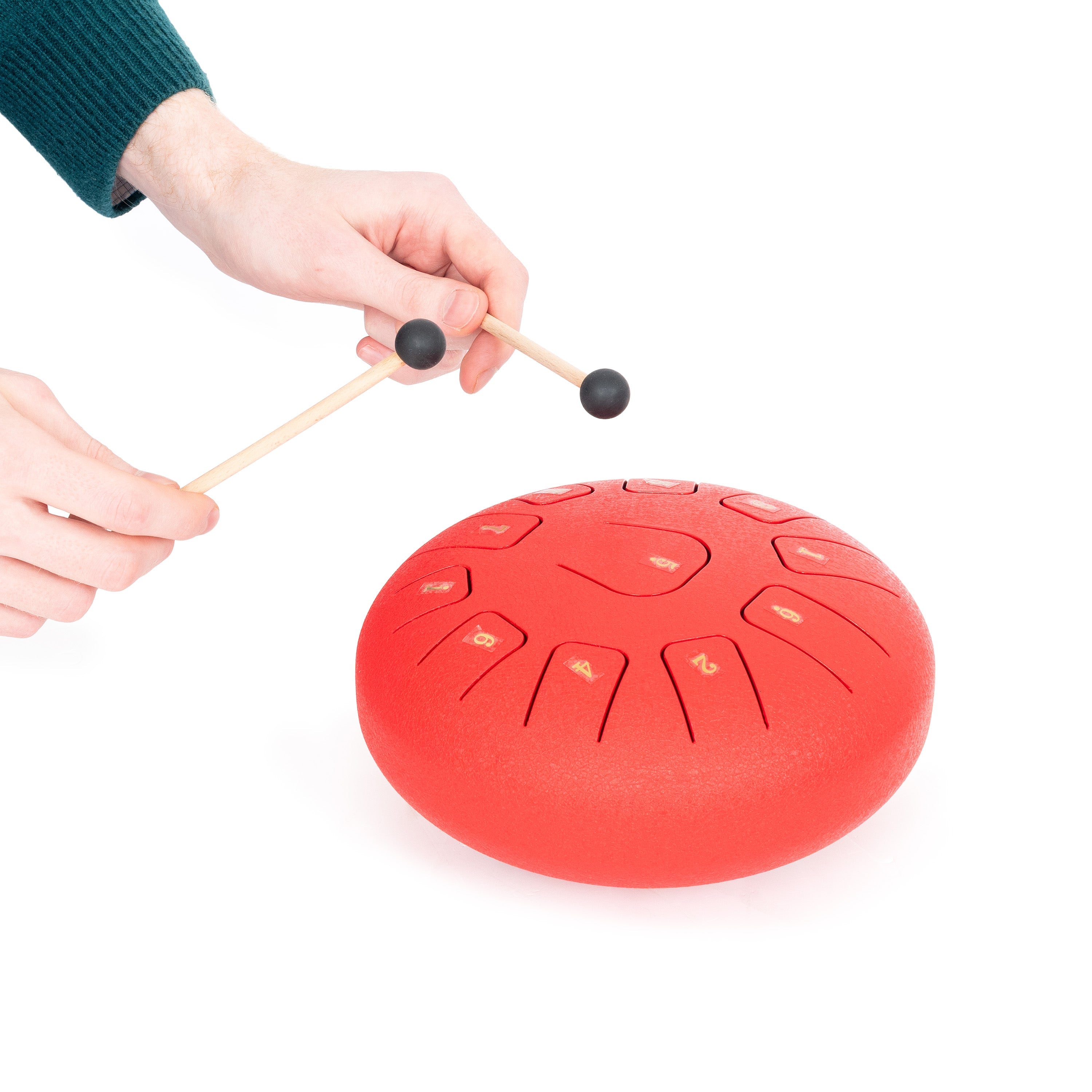 Percussion Plus 8" red steel tongue drum