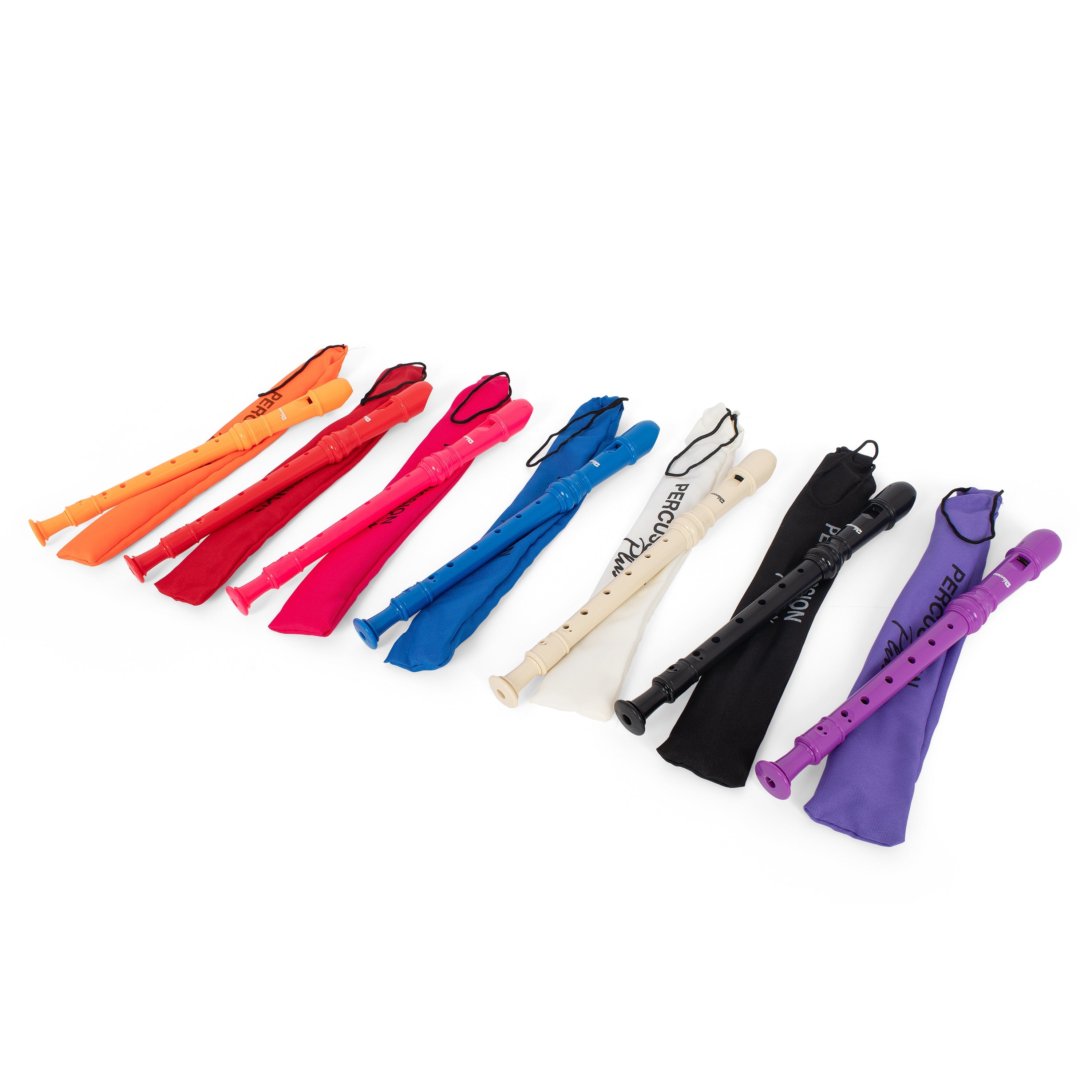 Percussion Plus pack of 20 descant recorders in various colours