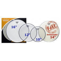 Remo Emperor pro pack clear drum skins - 10\"/12\"/14\"/16\"