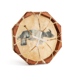 Percussion Plus Honestly Made shaman drum with animal design - 16\"